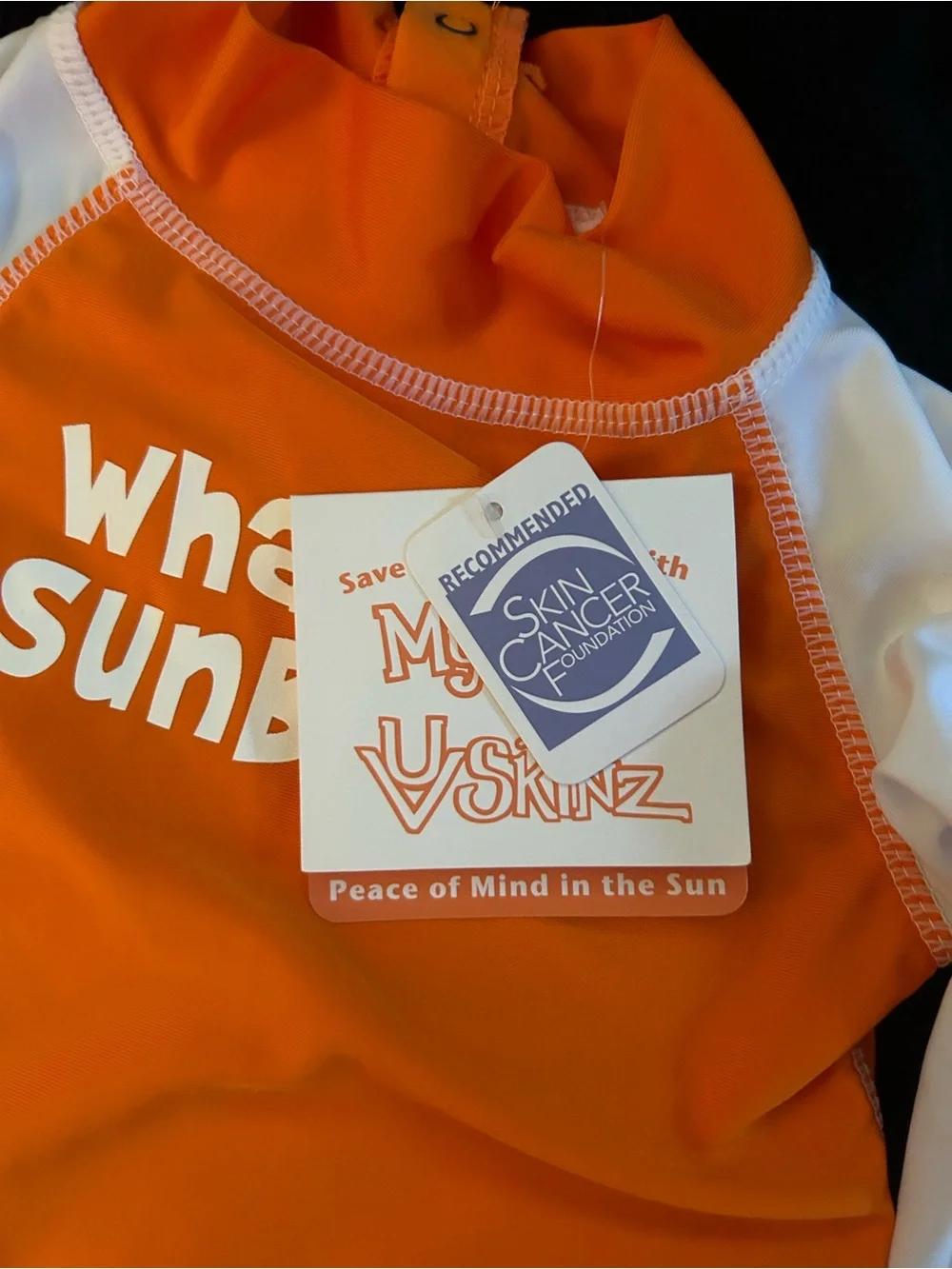 Skin Orange & White Kids Rashguard - 